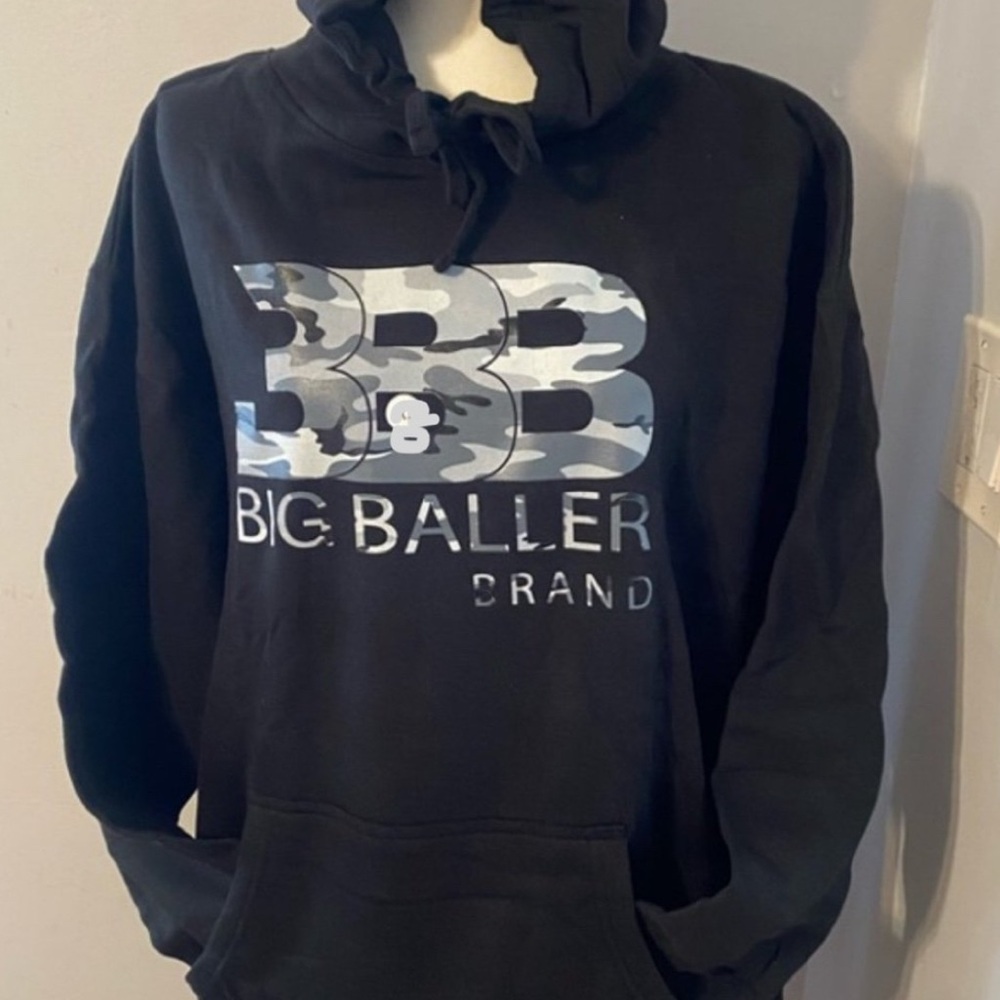 NWT- BIG BALLER BRAND 100% authentic .Black unisex Hoodie.